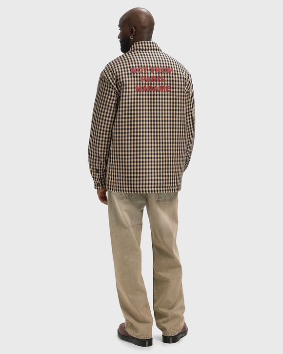 Check Overshirt With Slogan