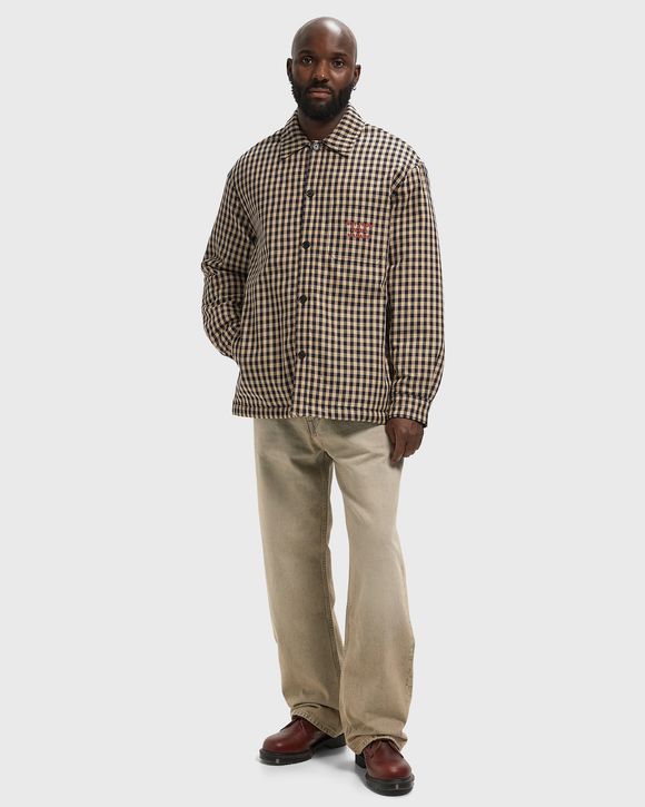 Check Overshirt With Slogan