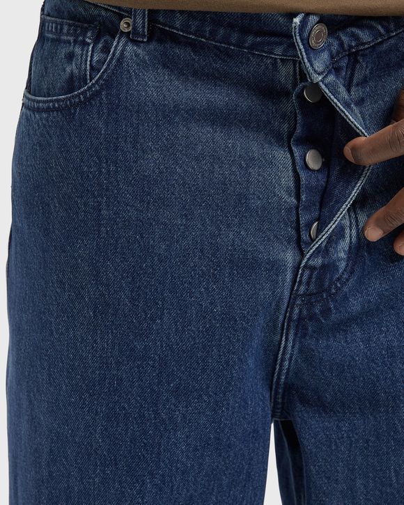 Straight Blue Cotton Jeans