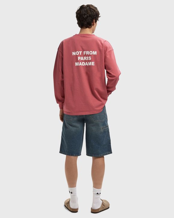 Washed Long Sleeve Slogan Tee