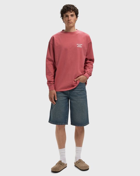 Washed Long Sleeve Slogan Tee
