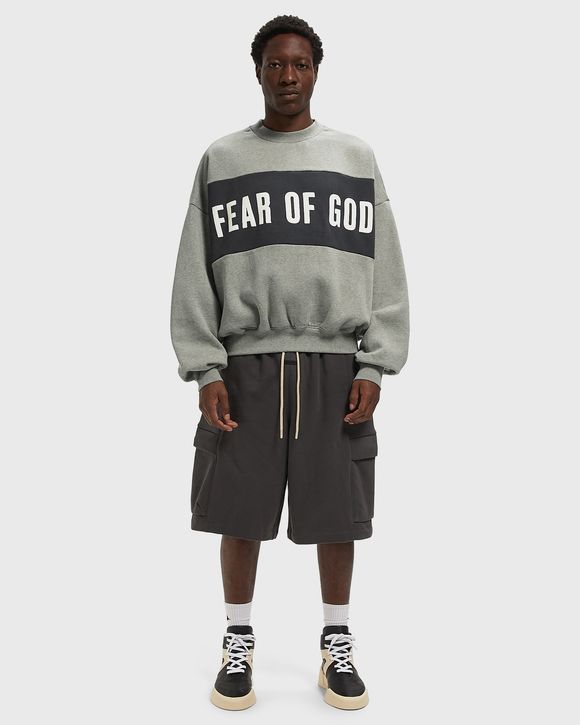CROPPED RELAXED PANELLED SWEATSHIRT