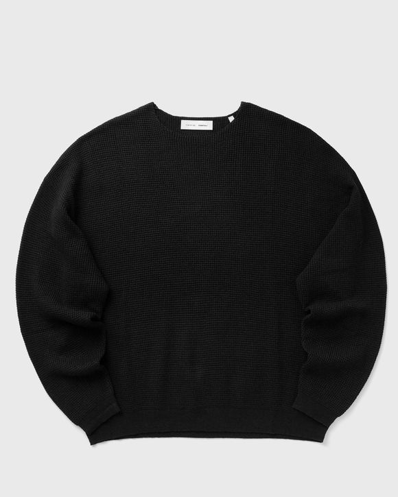 WAFFLE LONG SLEEVE CREWNECK SWEATER
