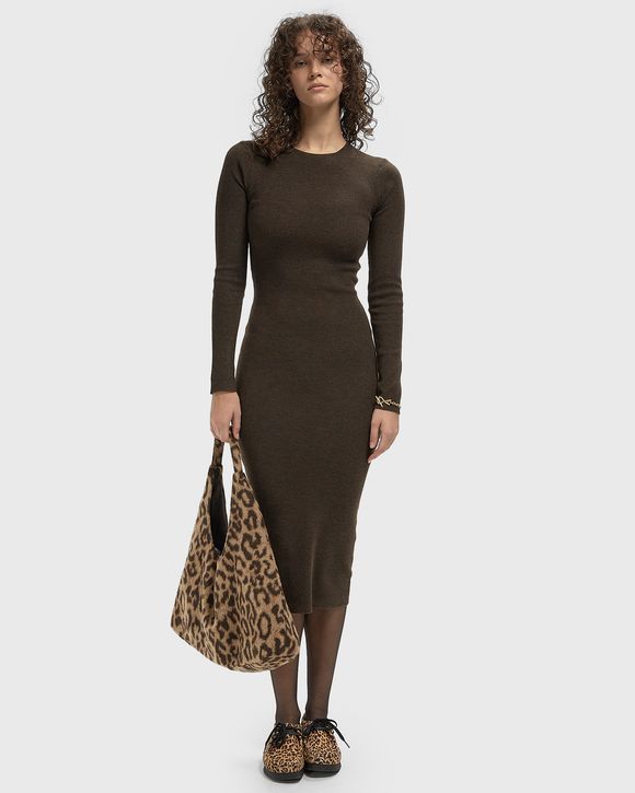 WMNS RIB LONG SLEEVE DRESS