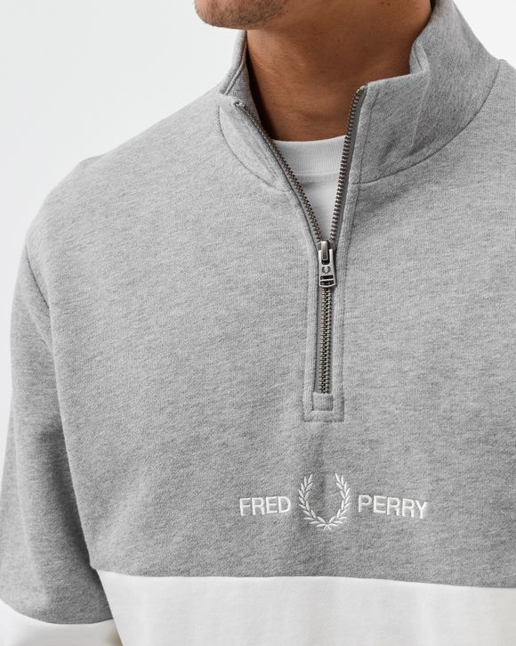 COLOURBLOCK HALF ZIP SWEATSHIRT