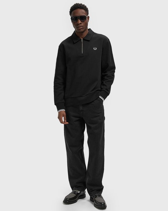 HALF ZIP COLLARED SWEATSHIRT