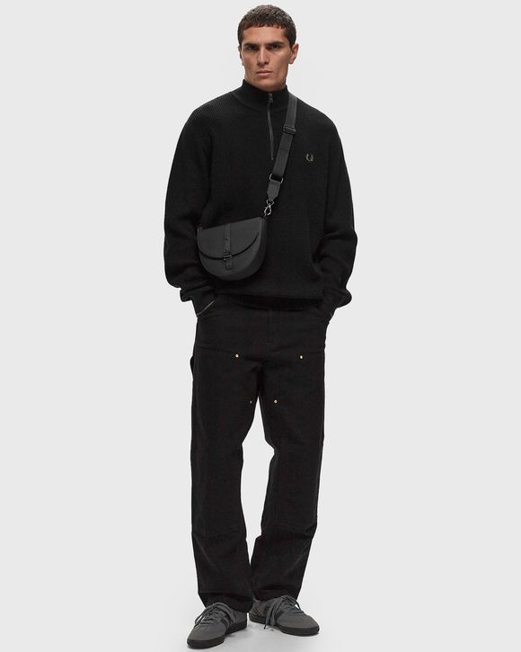 WAFFLE STITCH HALF ZIP JUMPER