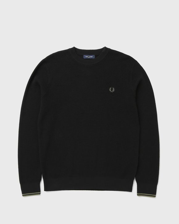 Fred Perry WAFFLE STITCH JUMPER Black | BSTN Store