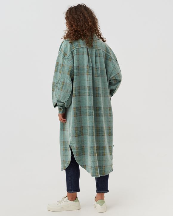 PLAID LONG RUBY HVY WGHT