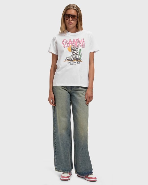 Basic cotton Western zebra boot tee