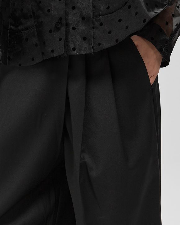 Calendered Wool  Mid Waist Pants
