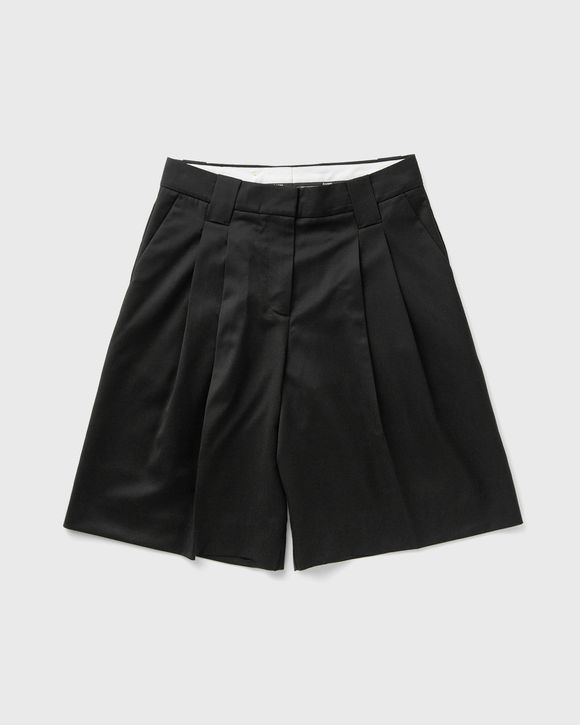 Calendered Wool Tailoring Wide Shorts