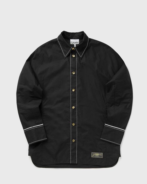 Cotton Poplin Long Sleeve Raglan Shirt