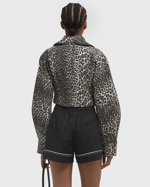 Cotton Tweed Curve Sleeve Short Jacket