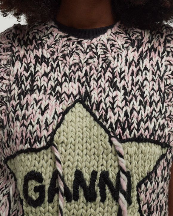 Graphic Wool Handknit Vest