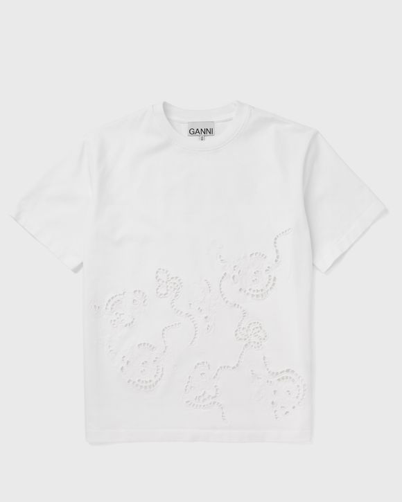 Heavy cotton Jersey Embroidery Anglais Solid
