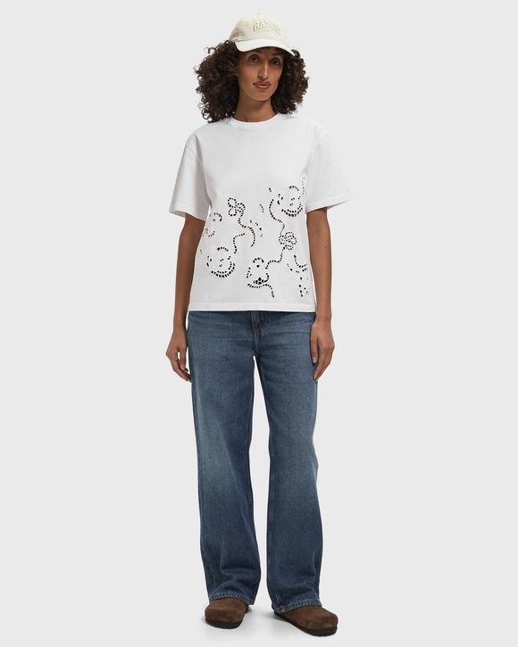 Heavy cotton Jersey Embroidery Anglais Solid