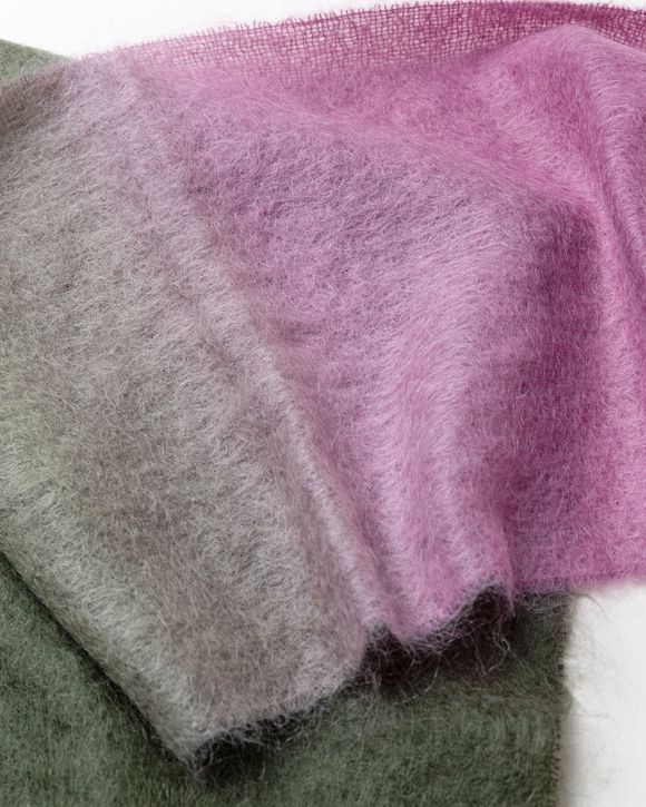 Mohair Gradient Fringed Scarf