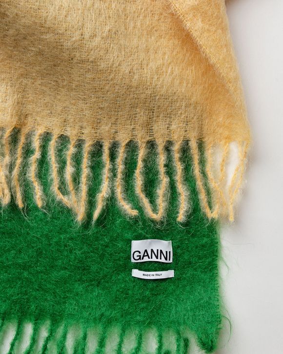Mohair Gradient Fringed Scarf