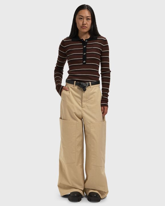 Natural Suiting Stripe Baggy Cargo