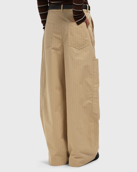 Natural Suiting Stripe Baggy Cargo