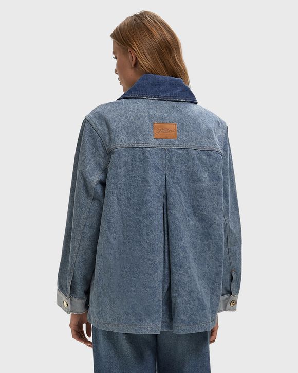 Patchwork Denim Midi Jacket