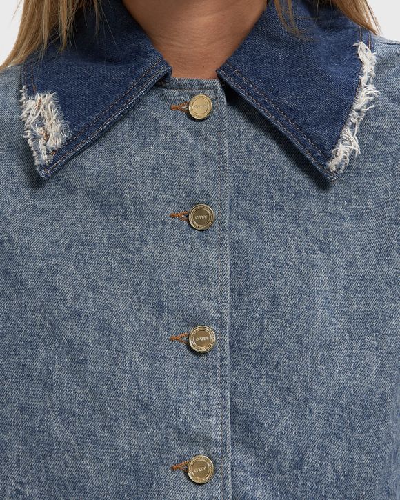 Patchwork Denim Midi Jacket