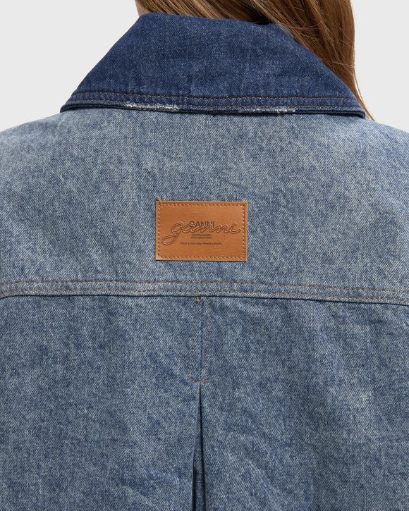 Patchwork Denim Midi Jacket