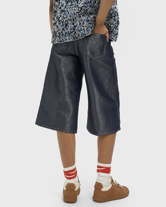 Shiny Weft Denim Shorts
