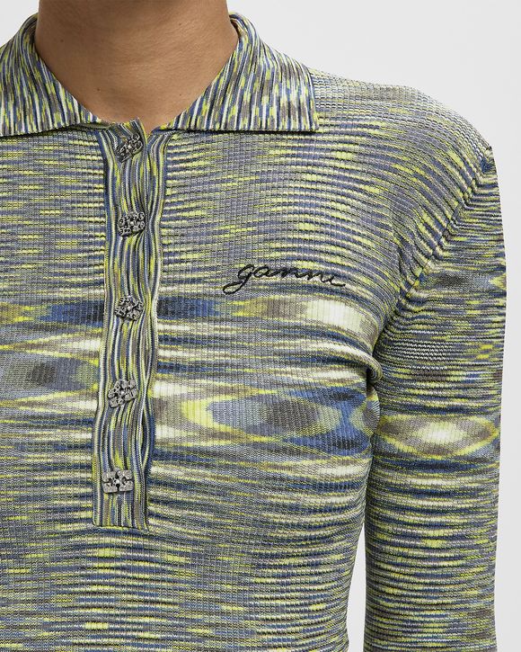 Spacedyed knit Polo