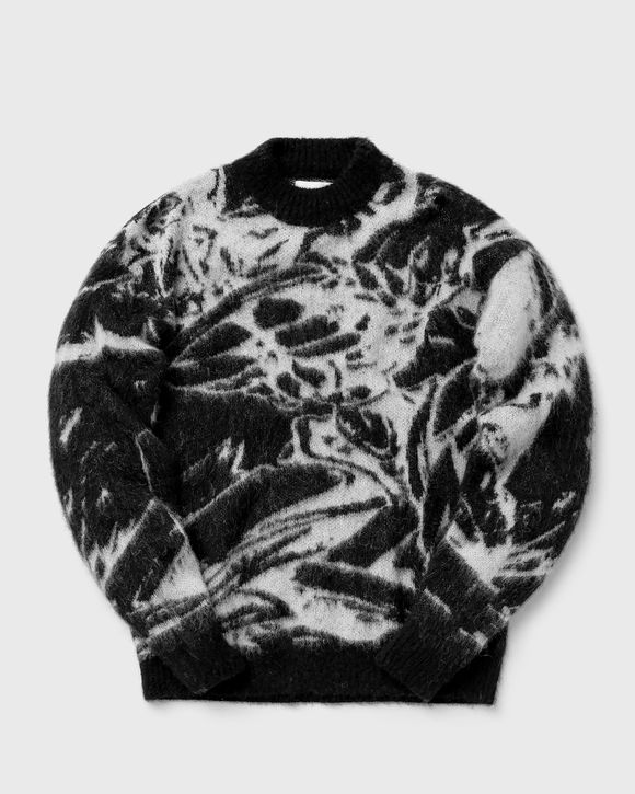 Oversized Jacquard Knit Crewneck