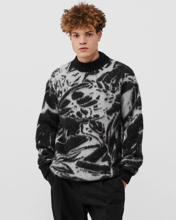Oversized Jacquard Knit Crewneck