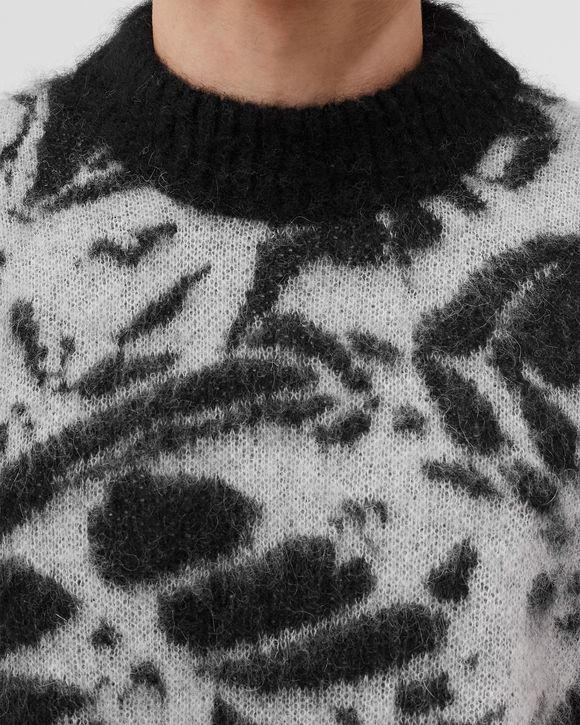 Oversized Jacquard Knit Crewneck