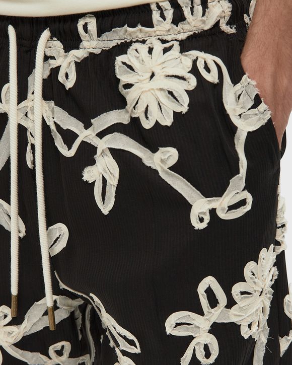 FLORAL RIBBON ANKLE PANT