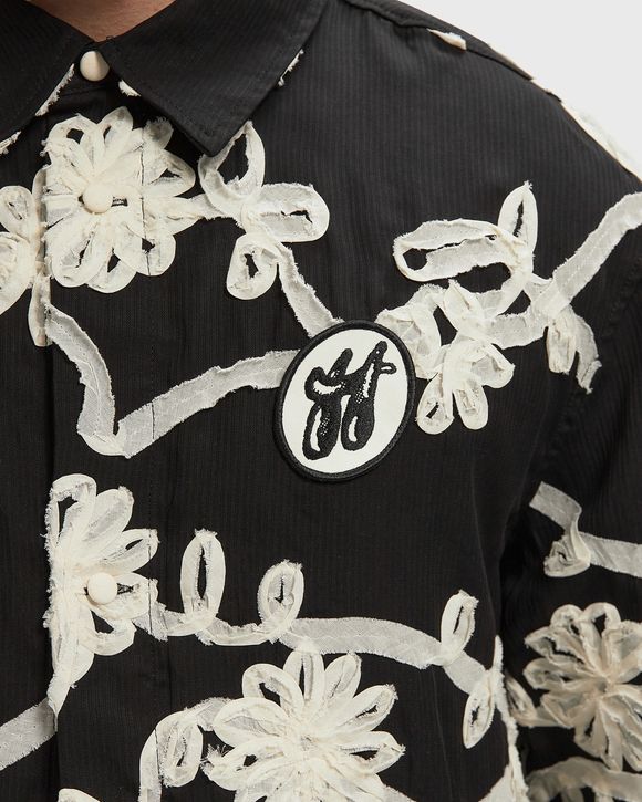 FLORAL RIBBON BUTTON UP