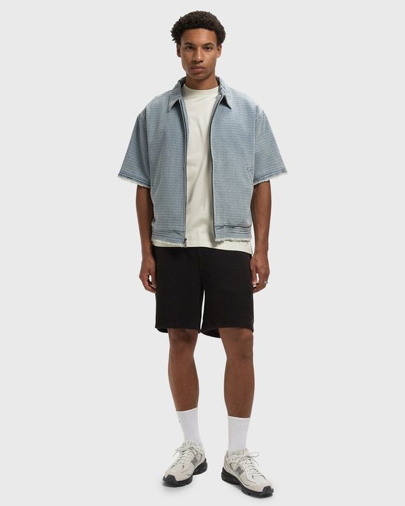 VINTAGE INDIGO ZIP FRONT SHORT SLEEVE