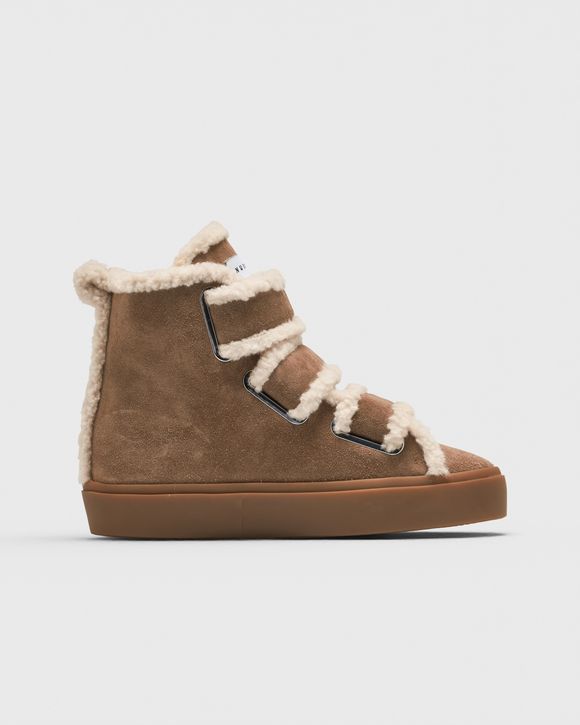SHEARLING VELCRO WEDGE