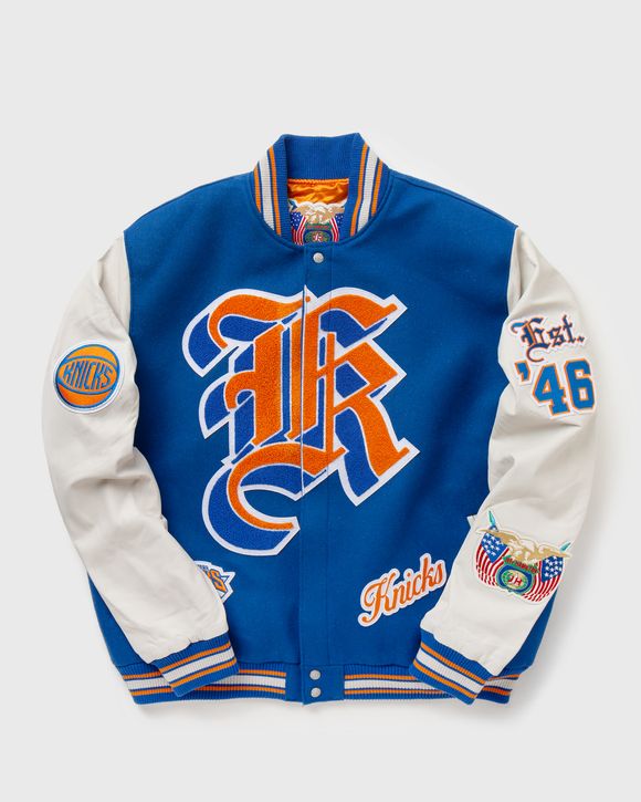 KNICKS WOOL AND LEATHER JACKET