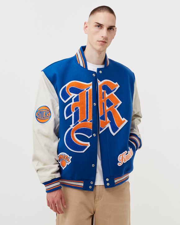 KNICKS WOOL AND LEATHER JACKET