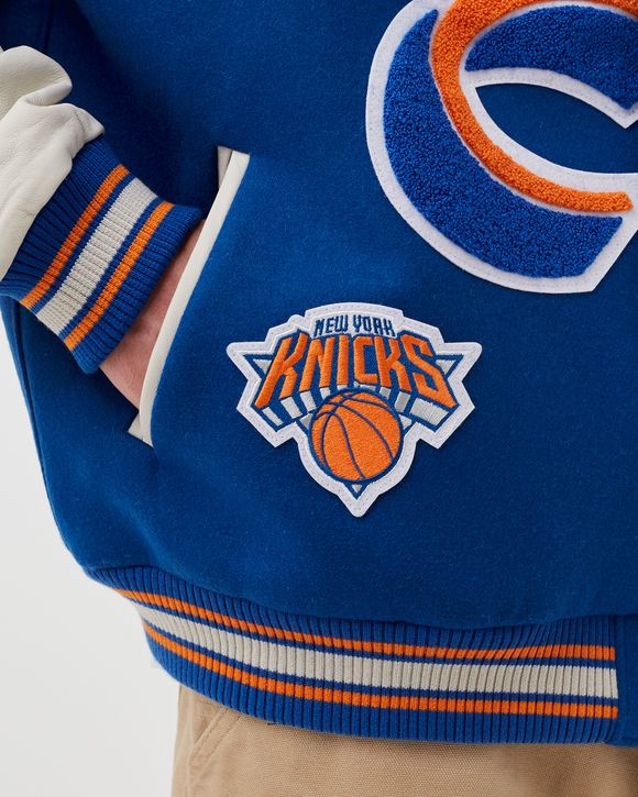 KNICKS WOOL AND LEATHER JACKET