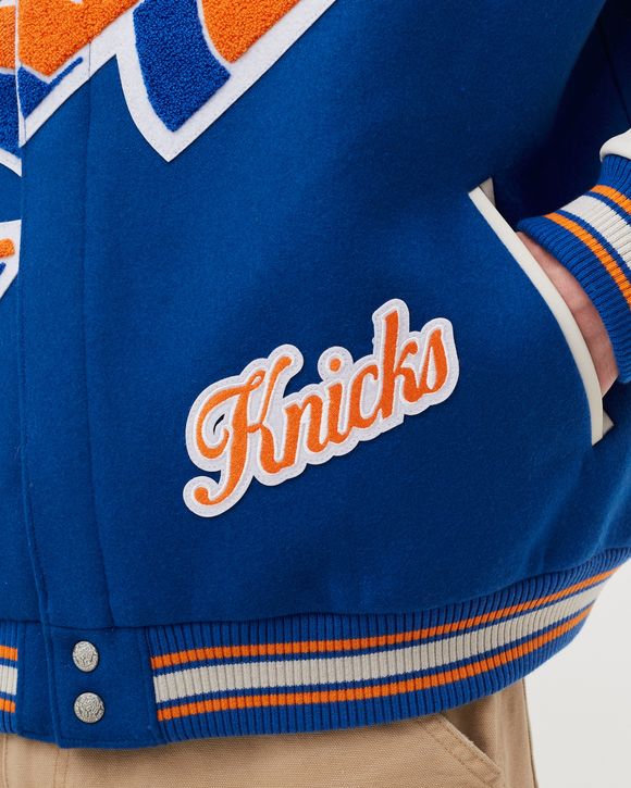 KNICKS WOOL AND LEATHER JACKET