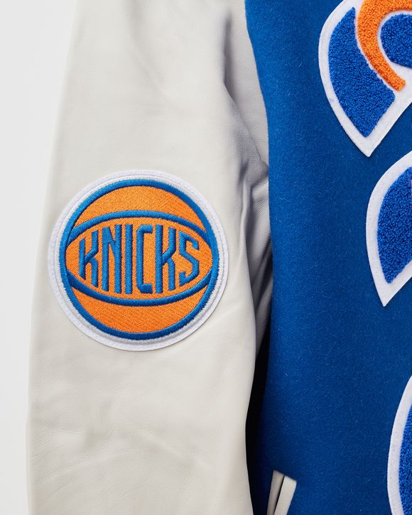KNICKS WOOL AND LEATHER JACKET