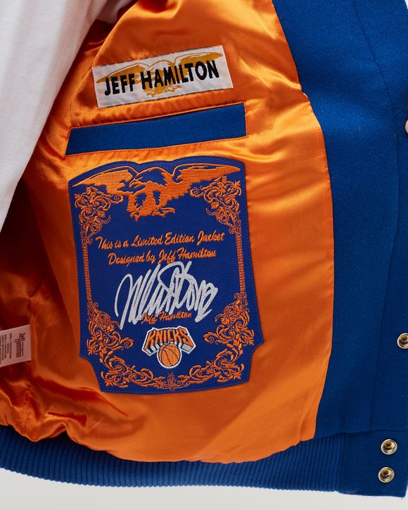 KNICKS WOOL AND LEATHER JACKET