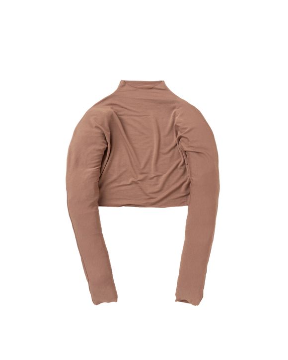 Cropped Mock Neck Long Sleeve