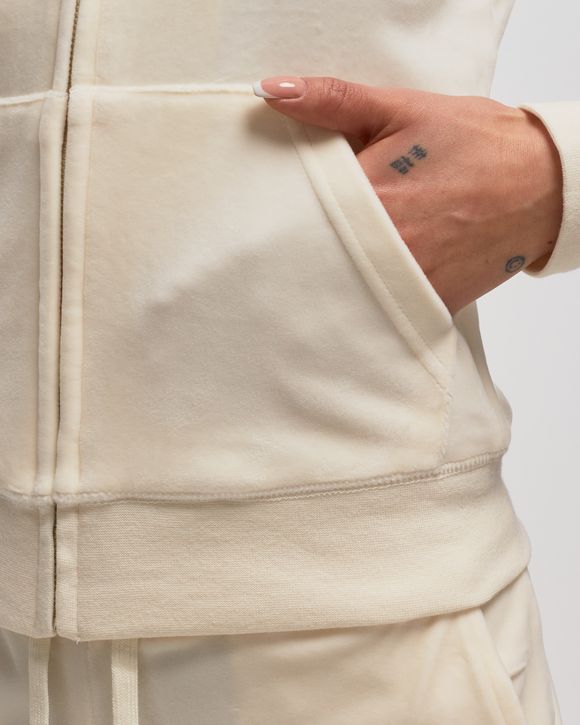 WMNS CLASSIC VELOUR HOODIE WITH DIAMANTE BRANDING