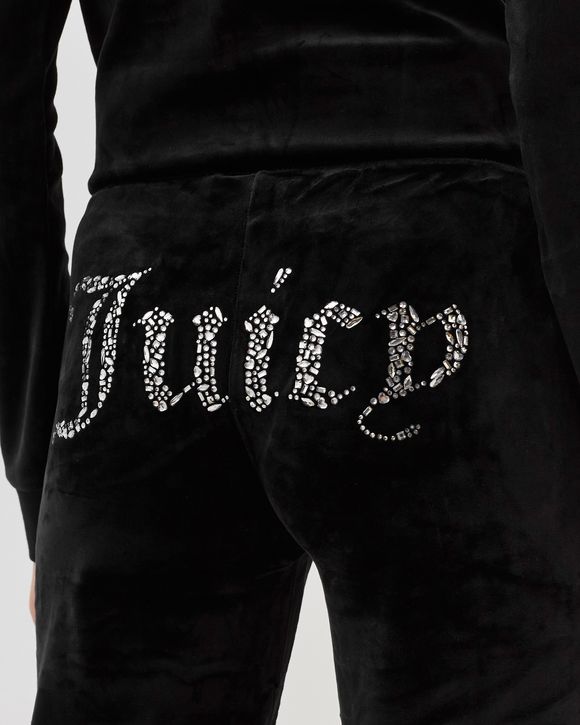 WMNS CLASSIC VELOUR TRACKPANT WITH DIAMANTE BRANDING