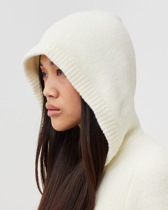 WMNS LAVENDER HOODIE KNITTED RIB ZIP CHARM HOODIE