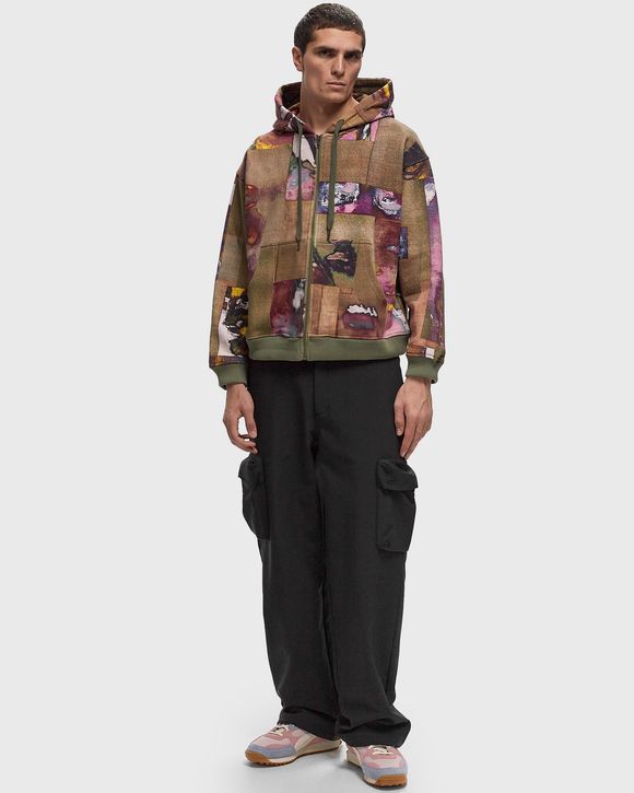 Face Collage Heavyweight Zip Up Hoodie
