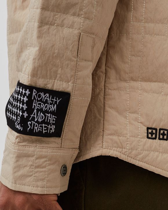 south quilted ls shirt cream
