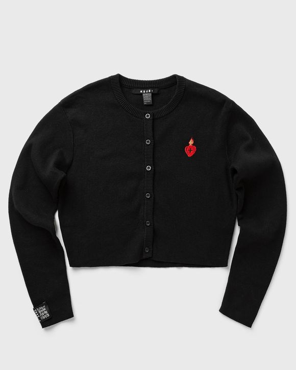 WMNS shrunken cardi black emblazed